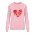thumbnail image 4 of PNTUTB Fashion Women's Valentine's Day Pattern Print Oversized Crew Neck Long Sleeve Hoodless Pullover Sweatshirts, 4 of 6