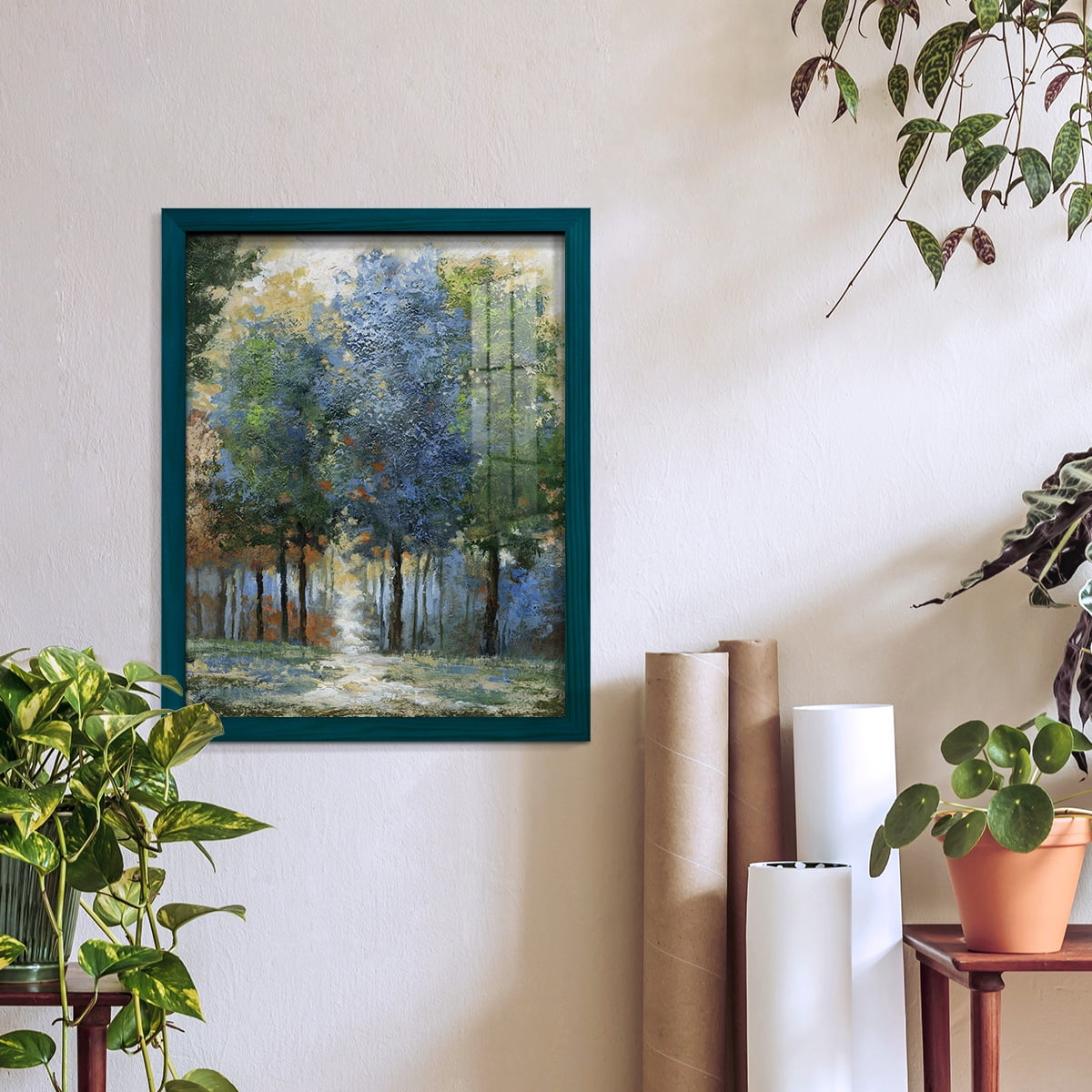 Afternoon Light -Framed Print w/glass-Ocean Blue