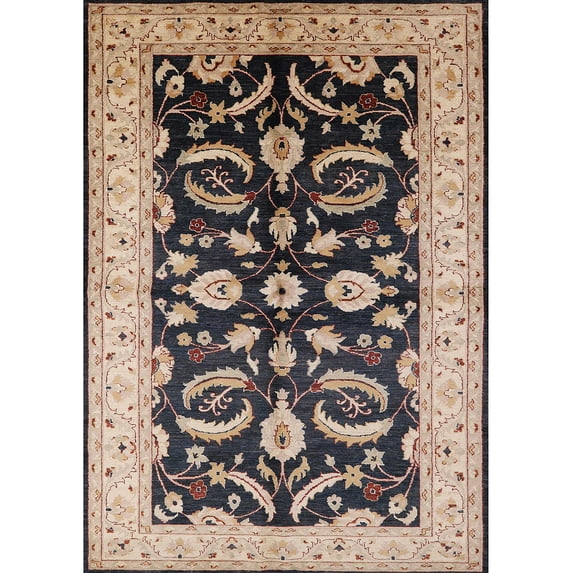 Ahgly Company Indoor Rectangle Mid-Century Modern Brown Oriental Area Rugs, Swatch Sample