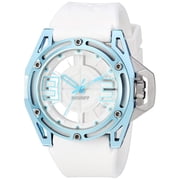 NYC Quartz Stainless Steel and Silicone Casual Watch, ColorWhite Model 2X1-009