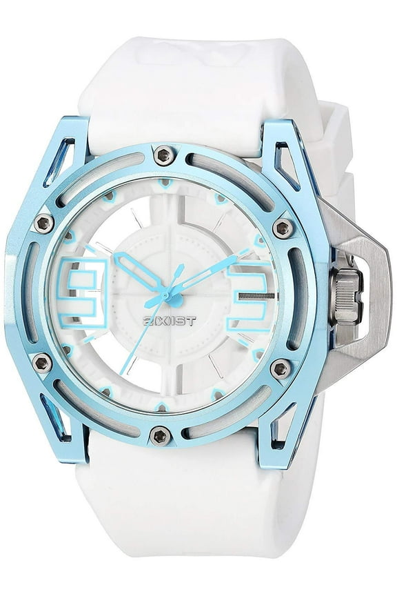 NYC' Quartz Stainless Steel and Silicone Casual Watch, Color:White (Model: 2X1-009)