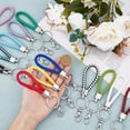 thumbnail image 3 of 26Pcs Colorful PU Leather Keychain Straps 14.2cm Long Woven Lanyard Strap Keyring Handbags Holder for Cell Phone Wallet Camera 13 Colors, 3 of 7