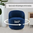 thumbnail image 4 of Sumdeal Club Swivel Barrel Chair Chair, Round Accent Sofa Chair, Modern Leisure Arm Chair for Nursery, Living Room, Hotel, Bedroom, Office, Darkblue, 4 of 7