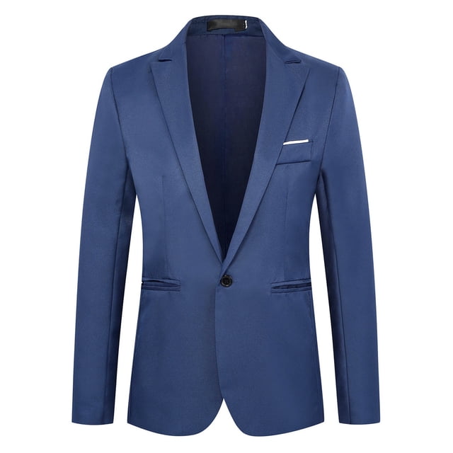 Styesk Jackets for Men Man Teenager Solid Color One-button Small Suit Coat