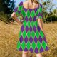 thumbnail image 5 of Vestido de Mardi Gras de manga corta de arlequín, vestidos de verano para mujer , ropa de mujer, vestidos de mujer para ocasiones especiales., 5 of 7