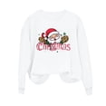 thumbnail image 5 of Sweatshirts for Women Christmas Santa Print Long Sleeve Pullovers Funny Graphic Shirts Loose Fit Casual Fashion Tops White L, 5 of 6