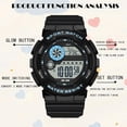 thumbnail image 5 of Digital Watch Womens Sport Waterproof White Wrist Watches for Women with Alarm Stopwatch Hourly Chime LED Display 12H/24H Calendar, 5 of 8