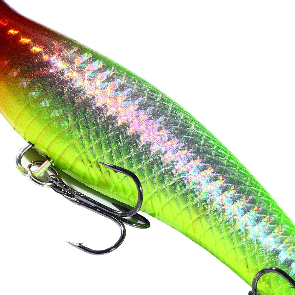 HENGJIA Top Water Popper Fishing Lures Saltwater, Pack of 8 Large Popper Lures Treble Hooks Surf Fishing Lures for ‎Bass, Walleye, Trout, Striped Bass Popper Fishing Plugs Offshore, 4.92in, 5/7oz