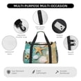 thumbnail image 4 of Disketp Starfish And Seashell Bolsa de Viaje Tipo Duffle, Bolso de Mano para Fin de Semana para Mujer, Bolsa de Gimnasio Ligera para Hombre, Esencial para Viajes, 4 of 7