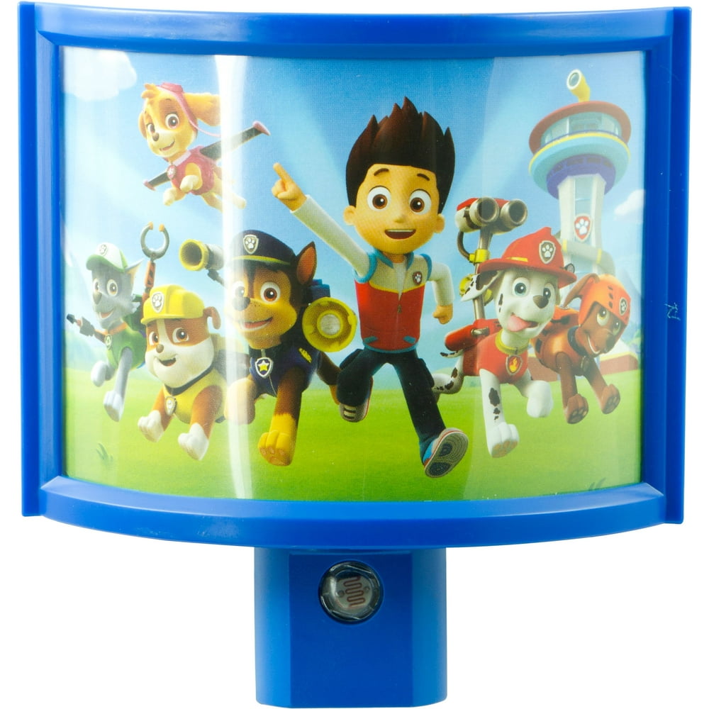 Paw Patrol Night Light Nickelodeon Paw Patrol LED Night Light, Curved Shade, 36196 - Walmart