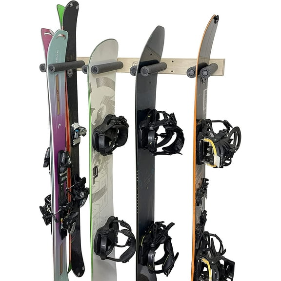 Snowboard Ski Wall Mounted Storage Rack (holds 4 boards)
