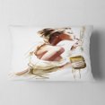 thumbnail image 2 of Designart Fashion Woman - Abstract Portrait Throw Pillow - 12x20, 2 of 5