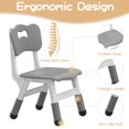 thumbnail image 2 of Kids Table and 6 Chairs Set, Height Adjustable Toddler Table and Chair Set, Graffiti Desktop, Children Multi-Activity Table for 6, Kids Study Table for Home Daycare Pres, 2 of 8