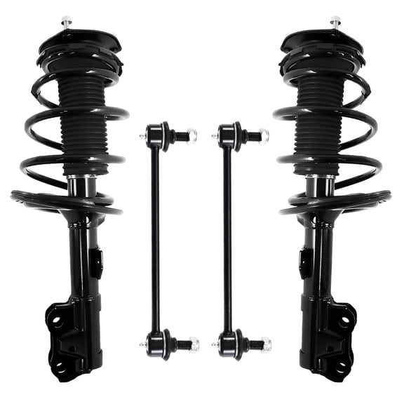 Detroit Axle - Front 4pc Struts Sway Bars for 2012-2017 Toyota Camry, Struts & Coil Spring Sway Bars 2013 2014 2015 2016 Suspension Kit Replacement