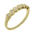 thumbnail image 1 of LBG British Made 14k Yellow Gold Cultured Pearl ring Womens Eternity Ring - 33 size options - Size 11.75, 1 of 9