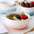 thumbnail image 3 of 2PCS Ceramic Bowl Professional Simple Non-slip Rice Bowl Soup Bowl Dessert Bowl, 3 of 10
