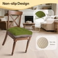 thumbnail image 4 of Non-Slip Chair Cushions for Dining Chairs Set of 4 Thick Kitchen Chair Pads Dining Room Seat Cushion with Ties 16" x 16" x 4" Dark Green, 4 of 8