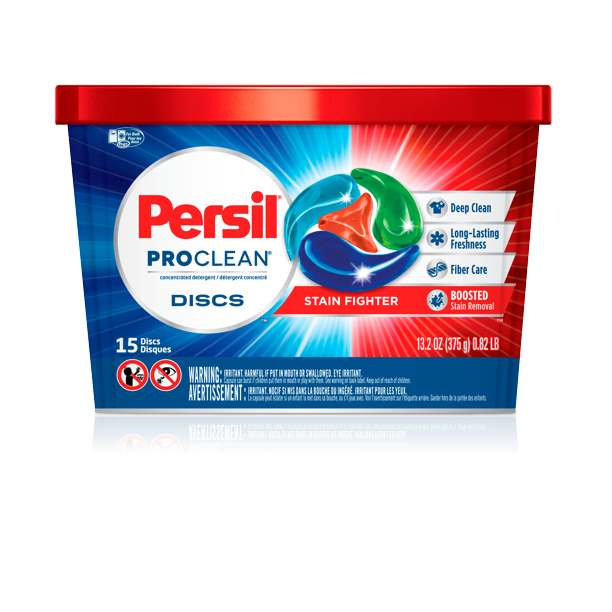 Persil Discs Laundry Detergent Pacs, Stain Fighter, 15 Count
