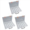 thumbnail image 1 of 3X Caja Organizadora de Plástico Grande de 48 Rejillas con Divisores Ajustables, Organizador de Almacenamiento para Manualidades, Organizador de Caja de Aparejos, Transparente, 1 of 9