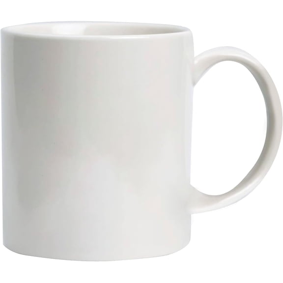 Coffee Mug ,11 oz Ceramic Coffee Cup with Comfortable Handle for Office and Home-White