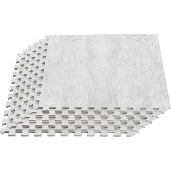 Forest Floor 3/8 Inch Thick Printed Foam Tiles, Premium Wood Grain Interlocking Foam Floor Mats, Anti-Fatigue Flooring – Stylish Flooring Solution