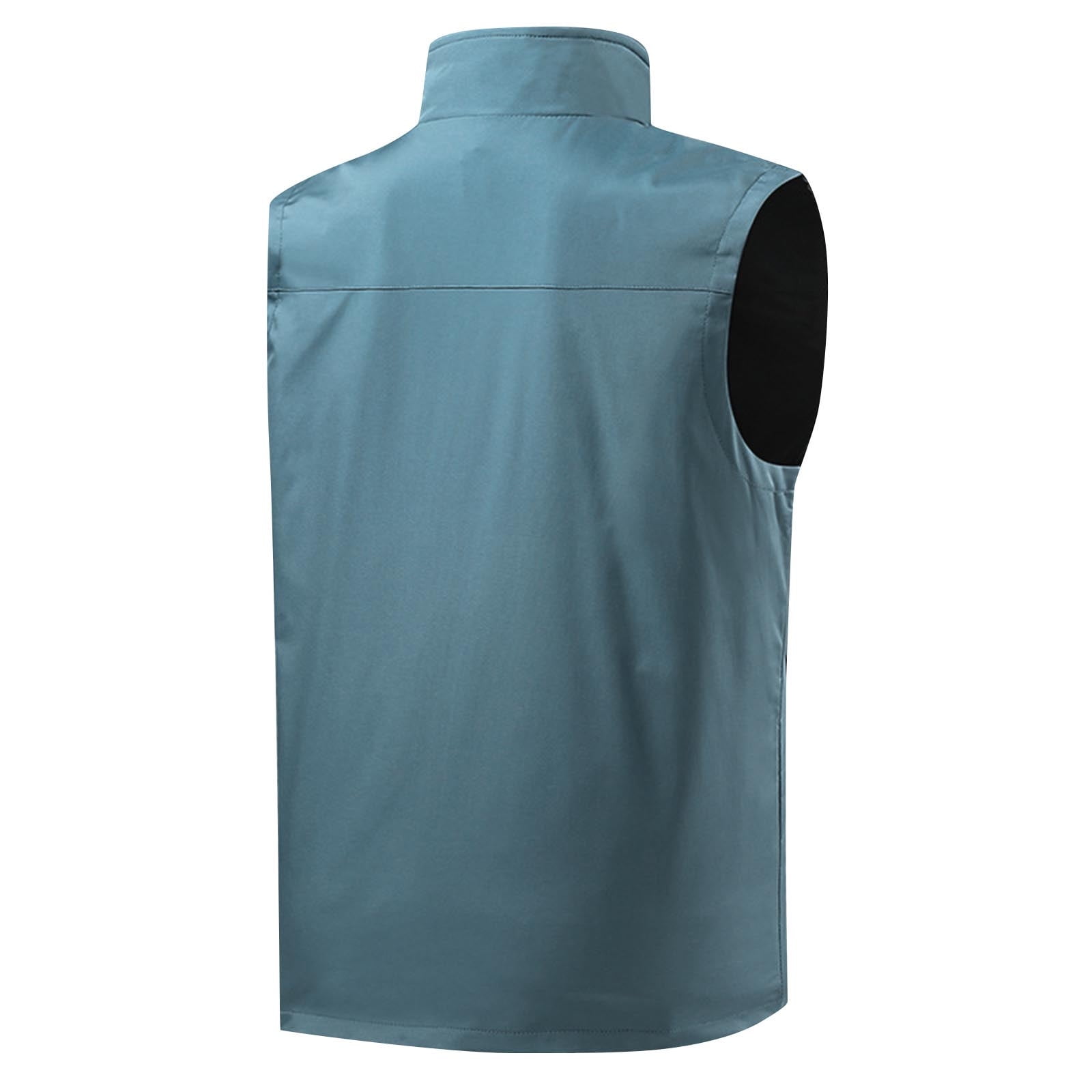 kakina CMSX Men's Windproof Lightweight Golf Vest Outerwear with Pockets, Softshell Sleeveless Jacket for Running Hiking Sports Leisure Solid Color Sleeveless Vest Coat