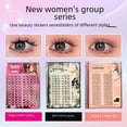 thumbnail image 4 of Serie de pegatinas de belleza del grupo de mujeres coreanas con pestañas lindas, estilo coreano, garra de gato, grupo de mujeres, pestañas postizas de dibujos animados de Barbie, 4 of 4