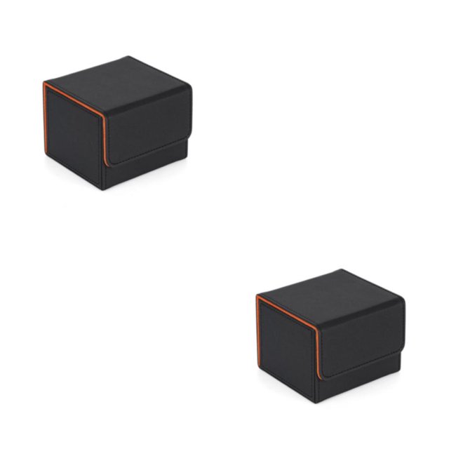Tholdsy Protector de tarjeta de juego de caja de cubierta de tarjeta de cierre para tarjeta de comercio duradero y elegante Naranja 2Conjunto