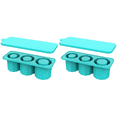 thumbnail image 1 of Bandeja para Cubitos Hielo Con Tapa Moldes Silicona Tazas 30 A 40 Onzas (lago) Azul, 1 of 3