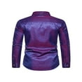 thumbnail image 3 of Jacquard Button-Down Long Sleeve Tops - Slim Fit Shirts for Men, 3 of 5