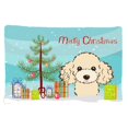 thumbnail image 1 of Carolines Treasures BB1630PILLOWCASE Christmas Tree & Buff Poodle Fabric Standard Pillowcase, 1 of 2