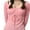 Pink, variant on Women's Y2K Off-Shoulder Square Neck Long Sleeve Top with Front Tie, Trendy Slim Fit Spring/Fall Blouse
