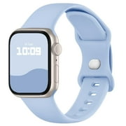 Adepoy Compatible with Apple Watch Band 38mm 40mm 41mm 42mm 44mm 45mm for Women Men, Soft Silicone Replacement Bands Straps for iWatch Apple Watch Series 7/6/5/4/3/2/14/SE"