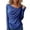 Z-Blue93, variant on Womens Long Sleeve Tops Basic Solid Color Spring Summer Lightweight Cowl Neck Casual Comfortable Soft Everyday Wear Female Fashion Blouse