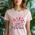 thumbnail image 5 of God Bless America Fireworks T-Shirt, Patriotic Graphic Tee, Red White Blue Shirt, Gold, Size XL, 5 of 6