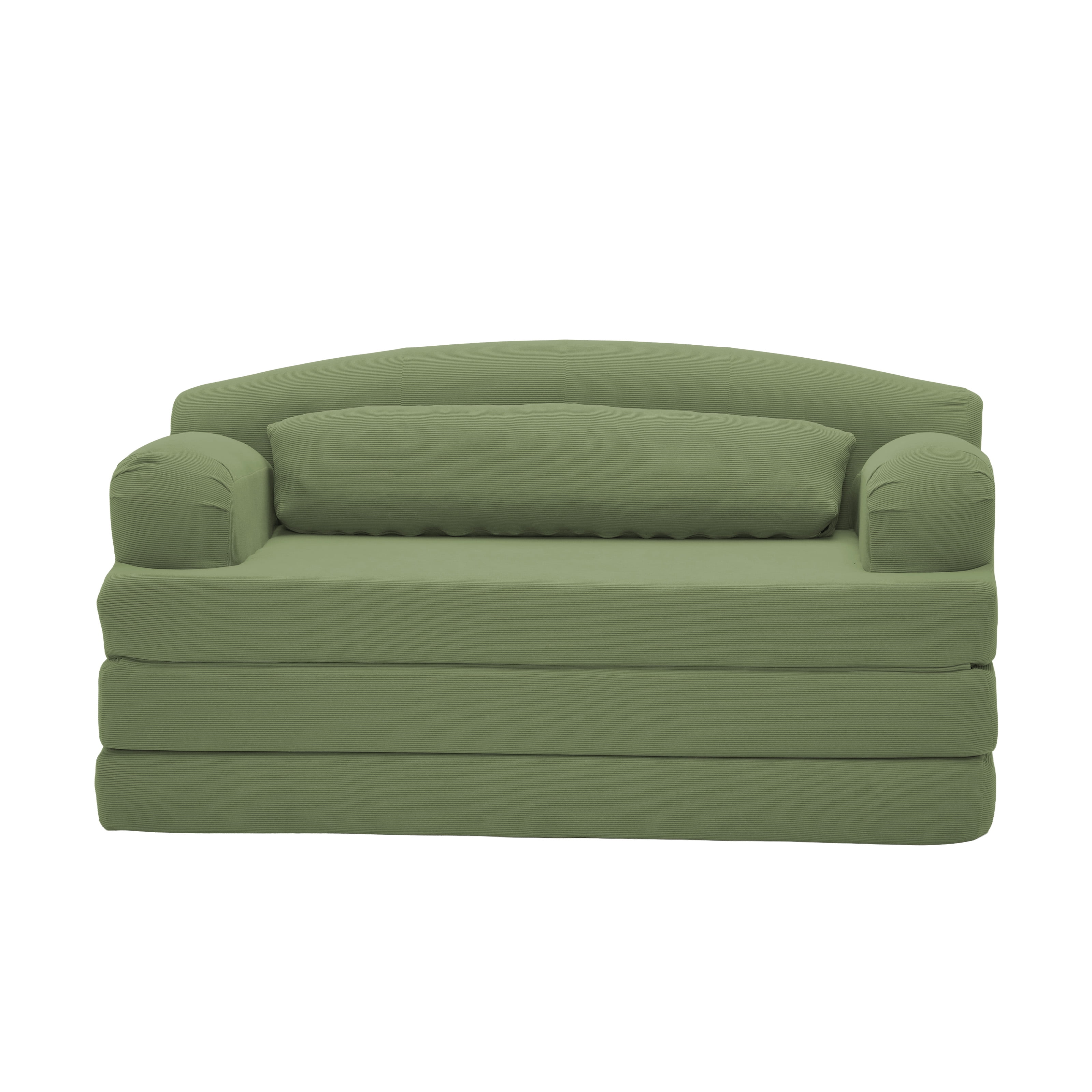 Leumius Futon Sofa Bed, Convertible Sofa Bed,Folding Boneless Couches,Low-Profile Boneless Couch for Living Room,15.8" H Low Seat Small 57" Foldable Floor Sleeper Mattress Lounge Space‑Saving