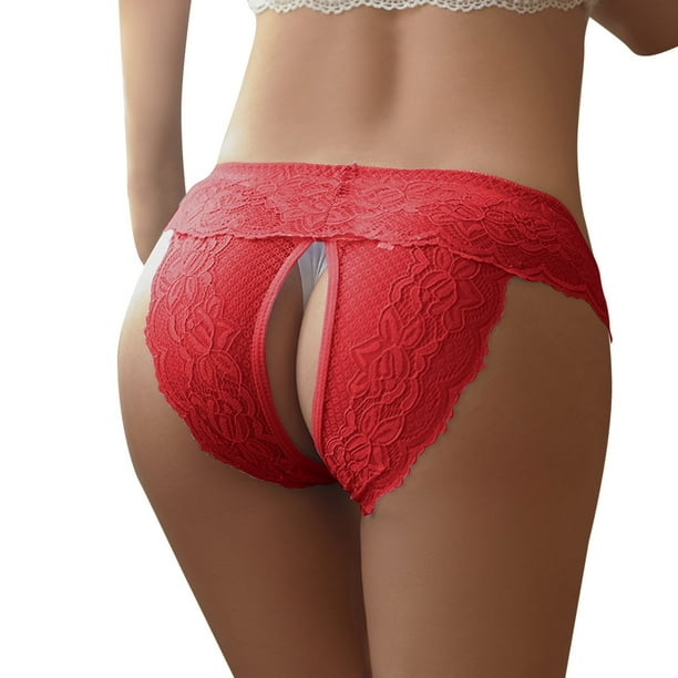 Gibobby Tangas de mujer sexy para sexo Bragas sexis de encaje para mujer ropa interior tangas de G lenceria para mujer bragas para mujer Rojo 3XL Bodega Aurrera en linea