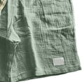 thumbnail image 5 of LODIENY Mens Cotton Linen Casual Shorts Summer Beach Vacation Elastic Waist Drawstring Short Lightweight Breathable Classic Fit Short Pants Daily Wear Green XL, 5 of 8