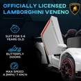 thumbnail image 3 of Coche eléctrico Aosom Lamborghini Veneno para niños de 3 a 6 años con Bluetooth, 3 of 9
