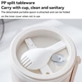 thumbnail image 3 of Large Capacity Breakfast Cup with Spoon Plastic Reusable with Breathable Holes 620ml Water Container Sealing Lid Microwave Cups Breathable Holes Purple, 3 of 9