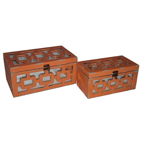 Cheungs 2 Piece Distressed Treasure Box Set