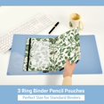thumbnail image 3 of FORMRS 2 Pack Pencil Pouch for 3 Ring Binder with Clear Window Zipper Case, Green Floral, 3 of 6