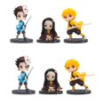 thumbnail image 1 of Figuras de acción de Demon Slayer, Kimetsu no Yaiba, Tanjirou, Nezuko, Q ver, 6 unids/set Giyuu Inosuke Zenitsu estatuilla 5-7cm QYM unisex, 1 of 2