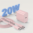 thumbnail image 2 of IPhone 17 16 15 Charger, 2 Pack PD 20W Adapter Wall Fast Charger with 6&10ft Pink USB C Cable Compatible with iPhone 18/17/16/15/iPad Pro4/5 ipad air 4/5ipad mini 6/7ipad 10/A16, 2 of 6