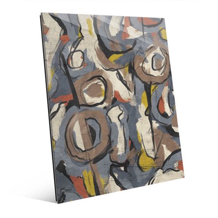 Scribble Scrabble Paper - Click Wall Art 'Scribble Scrabble' Print of Painting on Glass