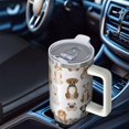 thumbnail image 6 of OBREWU Cute Cartoon Dog Tumbler with Handle and Lid,Cute Cartoon Dog 40oz Double Wall Vacuum Insulated Tumbler,Cups Gift for Women and Men, 6 of 7