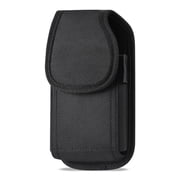 XXL Size Samsung Galaxy J3 Emerge / J3 / SM-J327P Vertical Nylon Pouch Holster with VELCRO Closure with Belt Clip ( the phone with OTTER BOX Defender / LIFEPROOF / Mophie Juice Pack Air/Plus Case On)