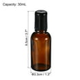 thumbnail image 2 of Uxcell 30ml Roller Bottles Amber Glass Essential Oil Roller Ball Black Caps Refillable Sample Containers Brown 3 Pcs, 2 of 5