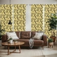 thumbnail image 2 of Ambesonne Tropical Window Curtains, Pineapples Flowers Palms, Each 28" W x 63" L, Yellow Grey, 2 of 5