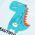 thumbnail image 5 of Baby Toddler Boys 3-Pieces Swimsuit Sets Dinosaur Bathing Suit Short Sleeve Rashguard & Trunks Swimwear with Hat UPF 50+, 5 of 7